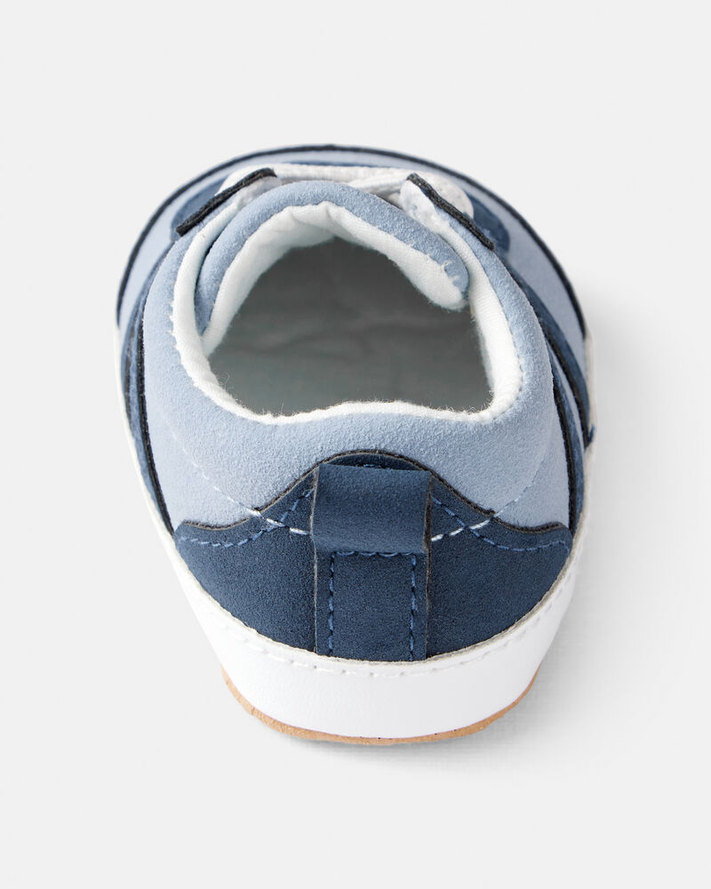 B&eacute;b&eacute; gar&ccedil;on - Baskets d&eacute;contract&eacute;es ray&eacute;es - Bleu, image 3 sur 6 diapositives
