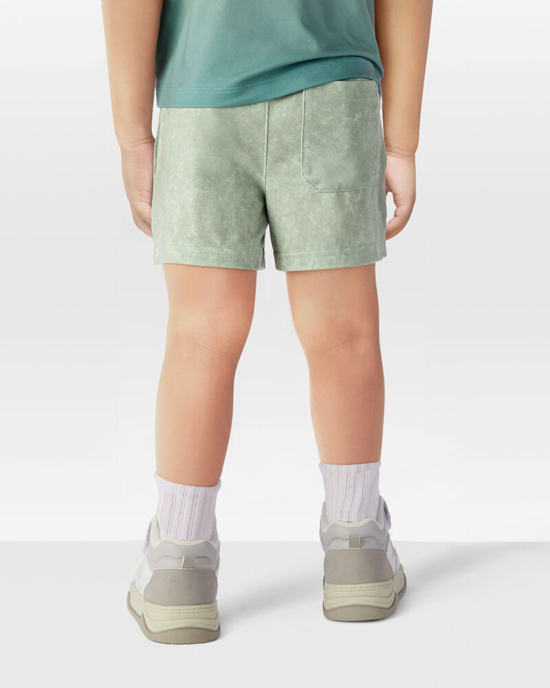 Toddler Solid Pull-On Knit Shorts - Green, image 3 of 6 slides