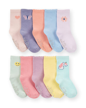 Tout-petit fille - 10 paires de chaussettes mi-mollet, 