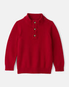 Toddler Boy Red Pullover Sweater -Red, image 1 of 3 slides