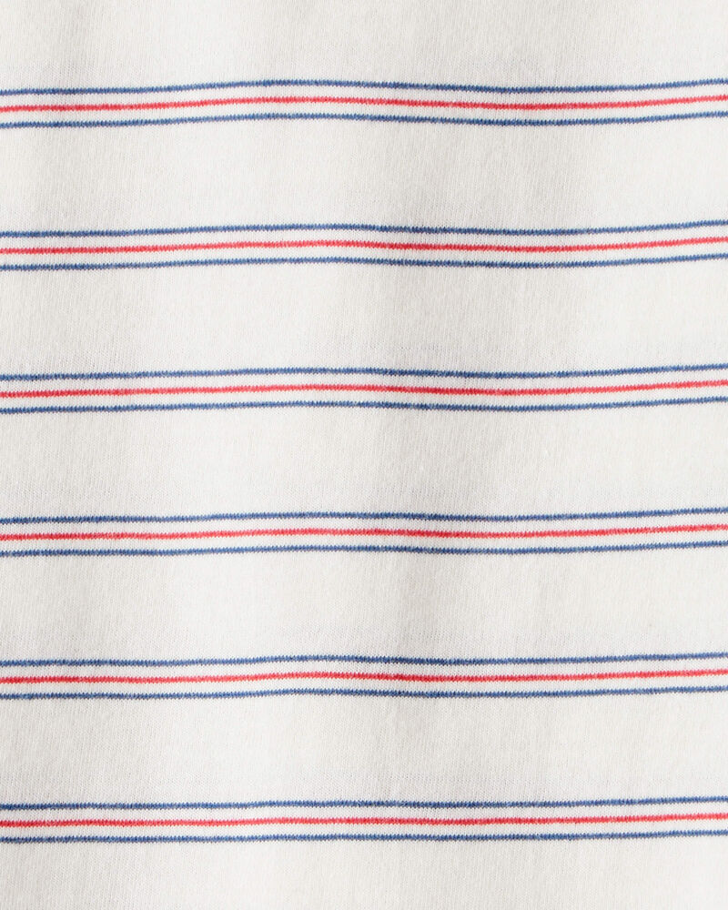 Toddler Boy Striped Long-Sleeve Tee - Cream, image 2 of 3 slides