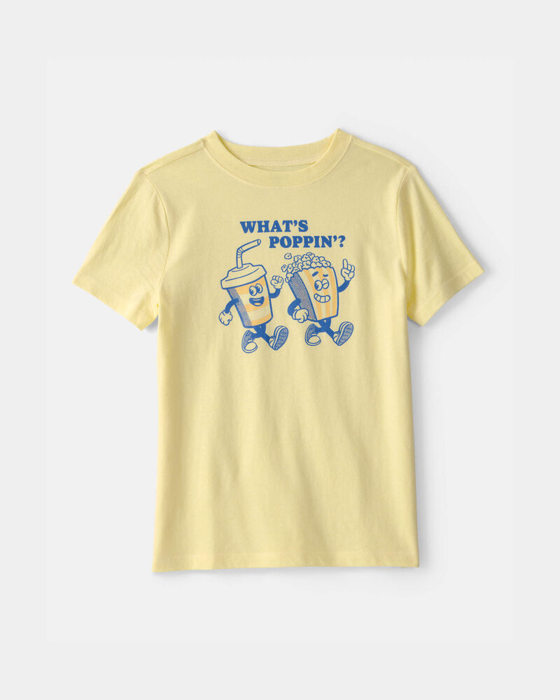 Kids Popcorn Graphic Tee - Yellow, image 1 of 3 slides