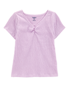 Kid Short-Sleeve Crinkle Top - Purple, image 1 of 3 slides