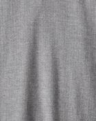 Boys Stripe Thermal Long-Sleeve Henley T-Shirt - Grey, image 2 of 3 slides