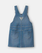 Toddler Girl Rainbow Stripe Denim Skirtall - Medium Wash, image 2 of 4 slides