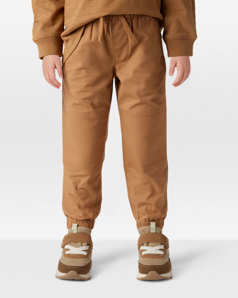Toddler Boy Cotton Pull-On Fashion Pants - Brown, image 3 of 6 slides