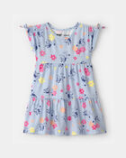 Toddler Girl Bluey&trade; Floral Dress - Blue, image 1 of 4 slides