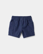 Baby Boy Twill Drawstring Shorts - Navy, image 2 of 5 slides