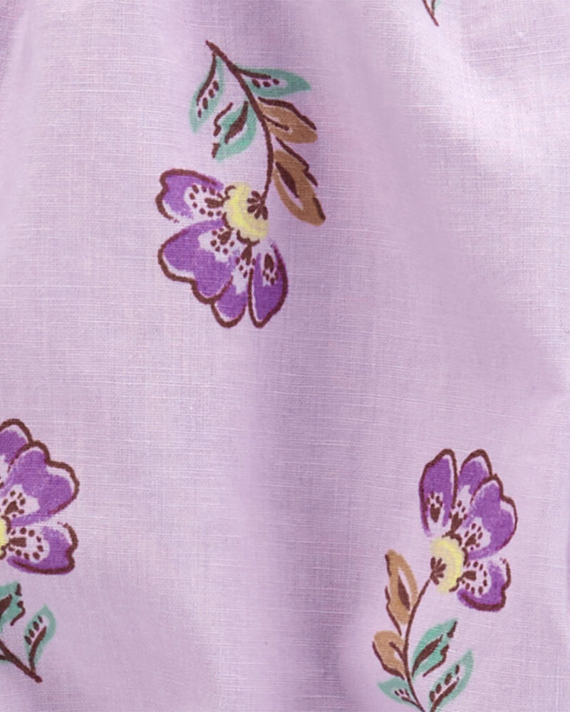Toddler 2-Piece Floral Linen Tank & Skort Set, image 4 of 6 slides