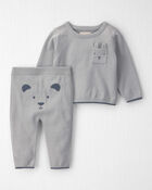 Baby 2-Piece Organic Cotton Sweater Knit Top & Pant Set, image 1 of 5 slides