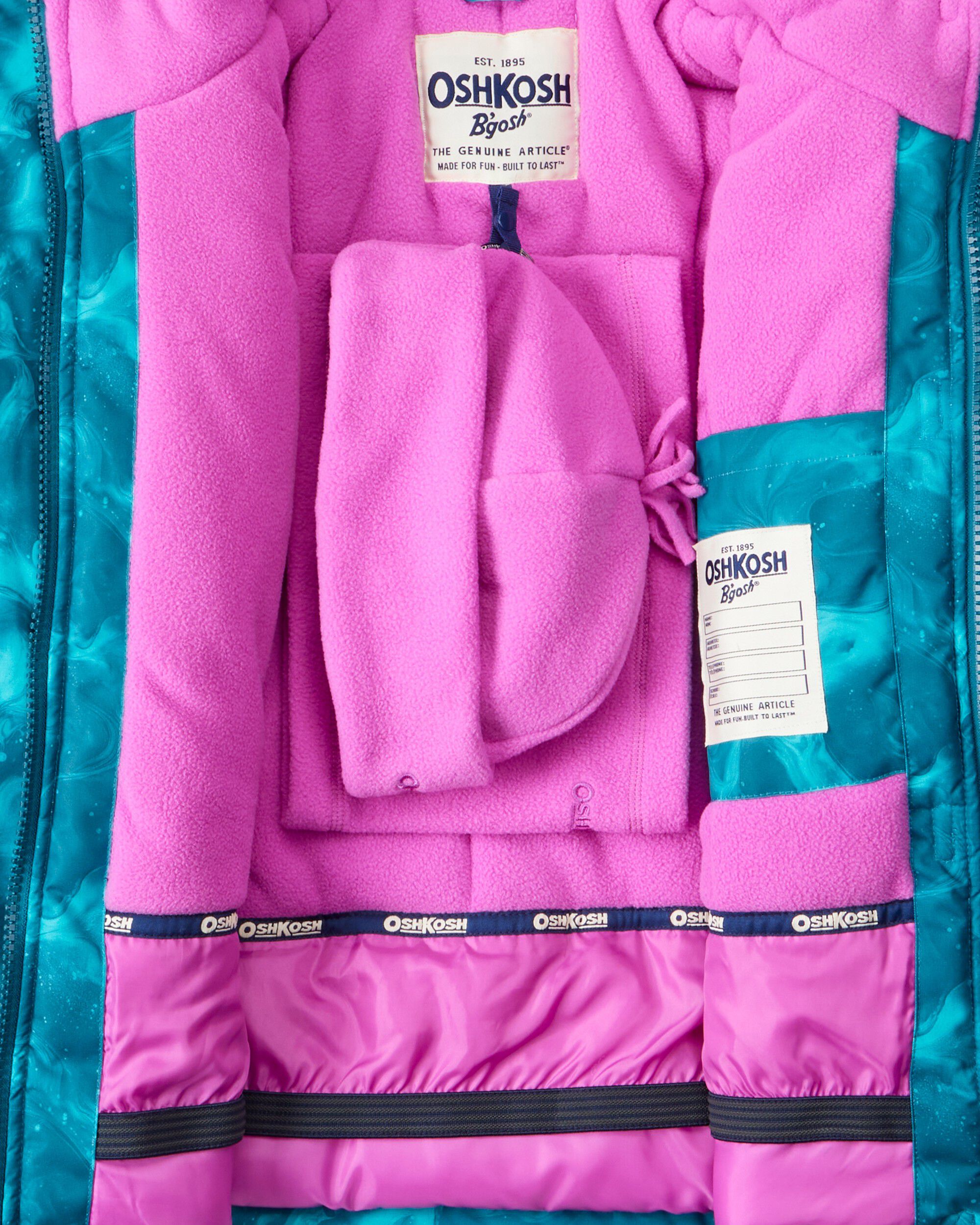 洋書 Super sweet girls 2 Girls 2-Piece Taslan Ocean Print Snowsuit Set - Ocean Print