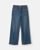 Filles - Jean jambe large en denim - D&eacute;lav&eacute; moyen, image 1 sur 4 diapositives