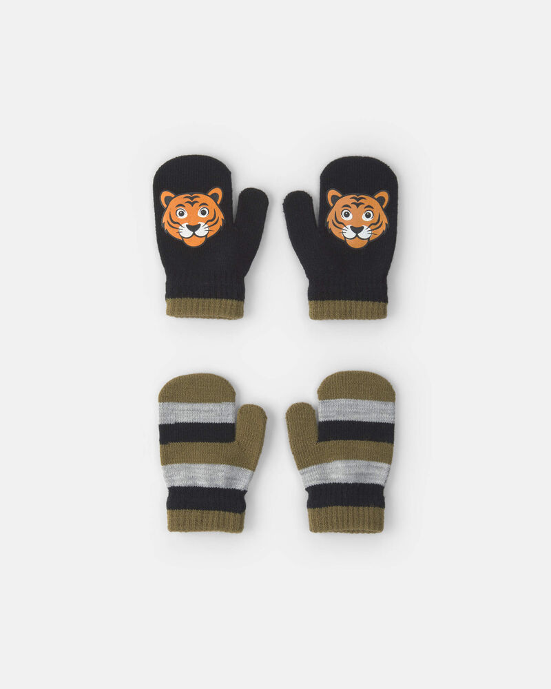 Gar&ccedil;ons - Emballage 2 paires de mini mitaines Kombi - Tigre, image 1 sur 1 diapositives