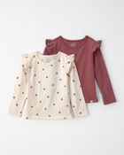 Toddler Girl 2-Pack Organic Cotton Tops, image 1 of 5 slides
