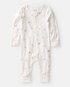 Baby Girl Art Print PurelySoft Sleeper- White, image 1 of 8 slides