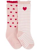 2-Pack Valentine's Day Knee Socks , image 1 of 2 slides