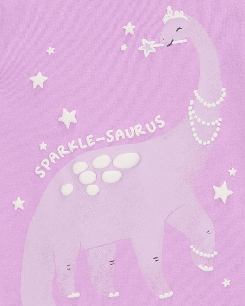 Toddler Dinosaur Print Snug Fit Cotton 4-Piece Pyjamas, image 4 of 5 slides