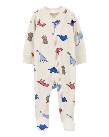 Baby Dinosaur 2-Way Zip Thermal Sleeper Pyjamas, 
