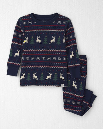 B&eacute;b&eacute; - Pyjama 2 pi&egrave;ces en coton biologique &agrave; motif jacquard, 