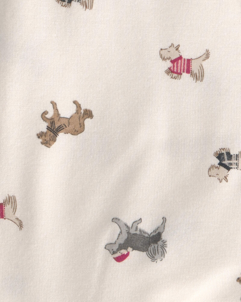 Baby Dog PurelySoft&trade; 2-Way Zip Sleep & Play Pyjamas - Cream, image 7 of 9 slides