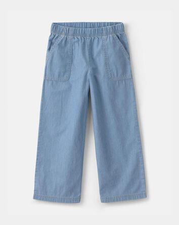 Girls 2-Piece Cherry Polka Dots Tee & Pant Set - Blue/Ivory, 