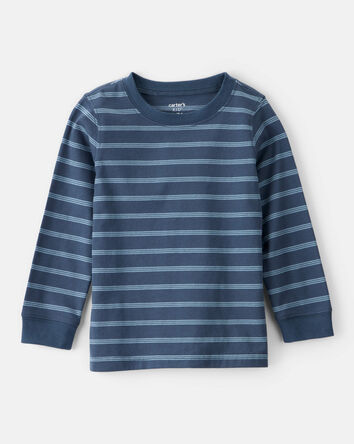 Tout-petit garçon - T-shirt à manches longues rayé - Marine, 
