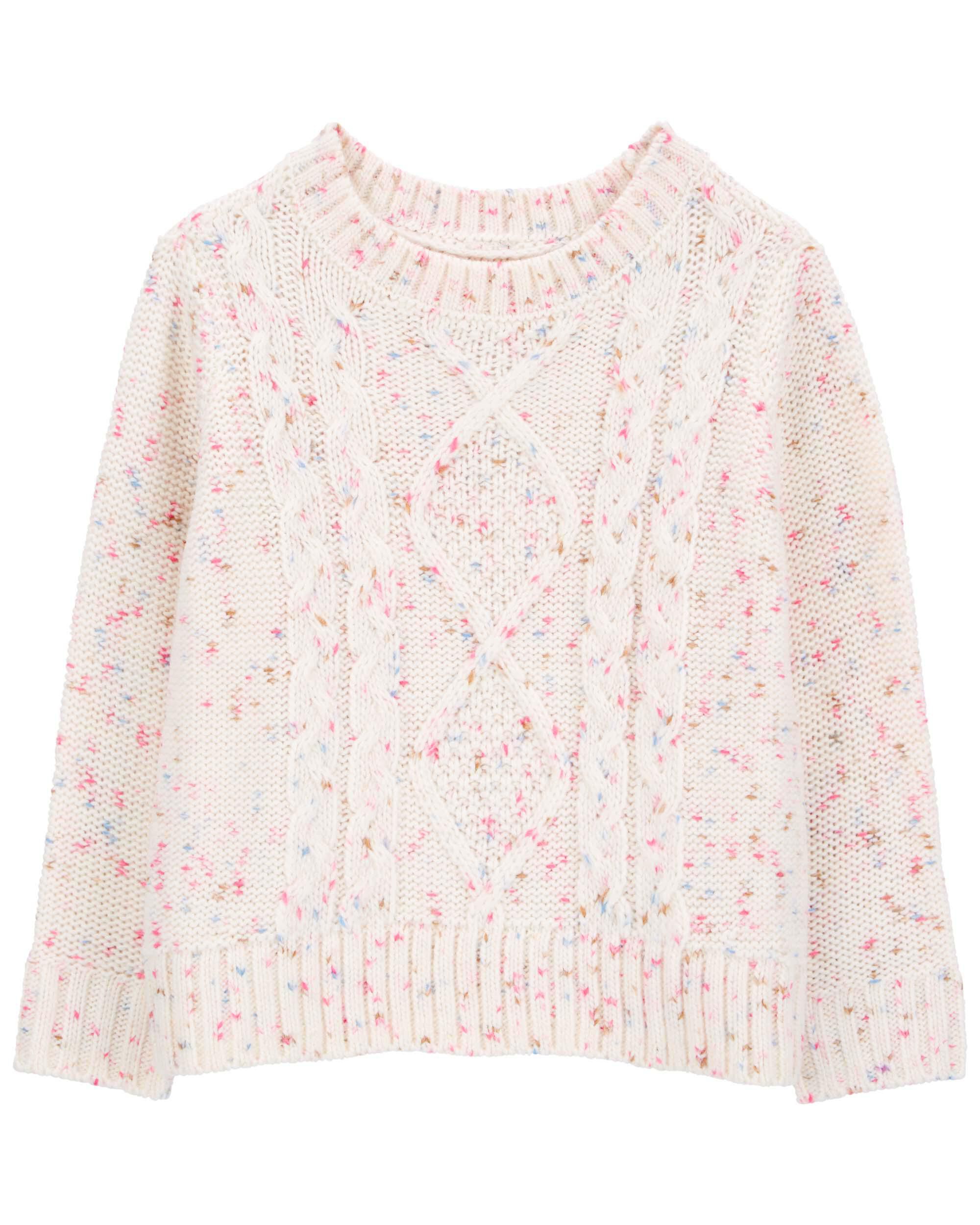Baby Girls Baby Confetti Cable Knit Sweater 18M OshKosh Bgosh