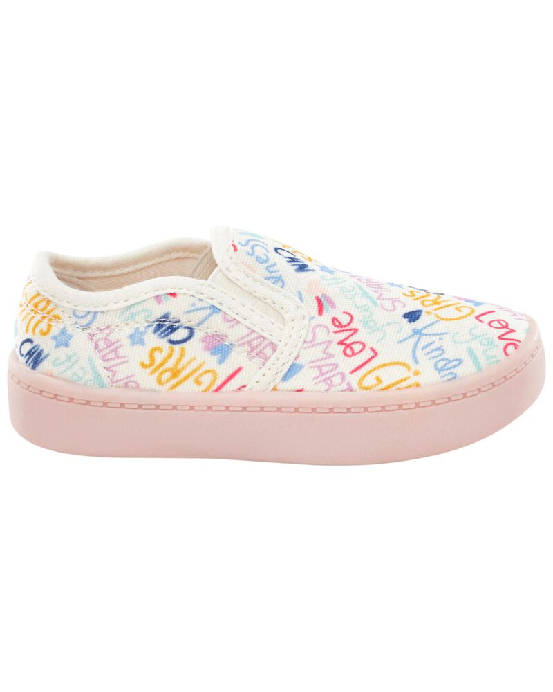 Toddler Slogan Slip-On Shoes, image 2 of 3 slides