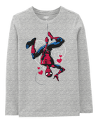 Kid Spider-Man Valentine's Day Tee - Grey, image 1 of 2 slides