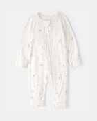 B&eacute;b&eacute; - Grenouill&egrave;re PurelySoft &agrave; fermeture &agrave; glissi&egrave;re 2 sens, constellation - Cr&egrave;me, image 1 sur 6 diapositives