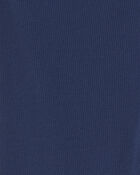 Girls Pull-On Stretch Rib Leggings - Navy Blue, image 3 of 4 slides