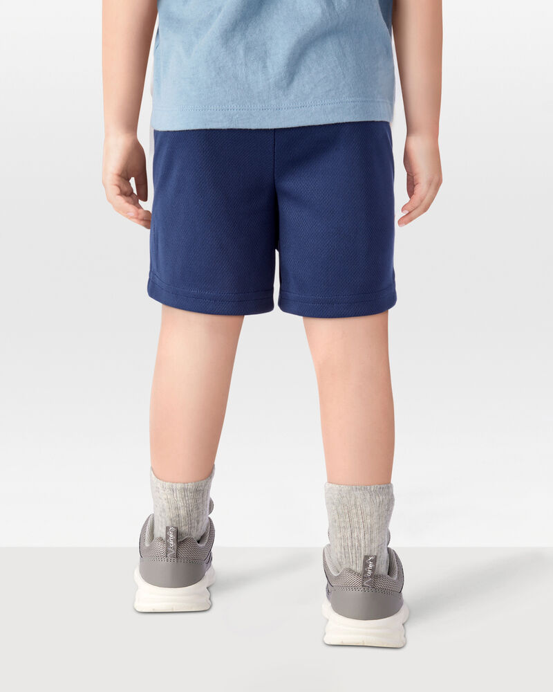 Toddler Boy Active Mesh Shorts - Navy, image 3 of 6 slides
