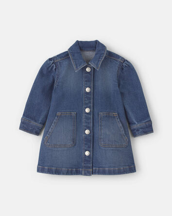 B&eacute;b&eacute; fille - Robe en denim &agrave; manches longues &ndash; D&eacute;lav&eacute; fonc&eacute;, 