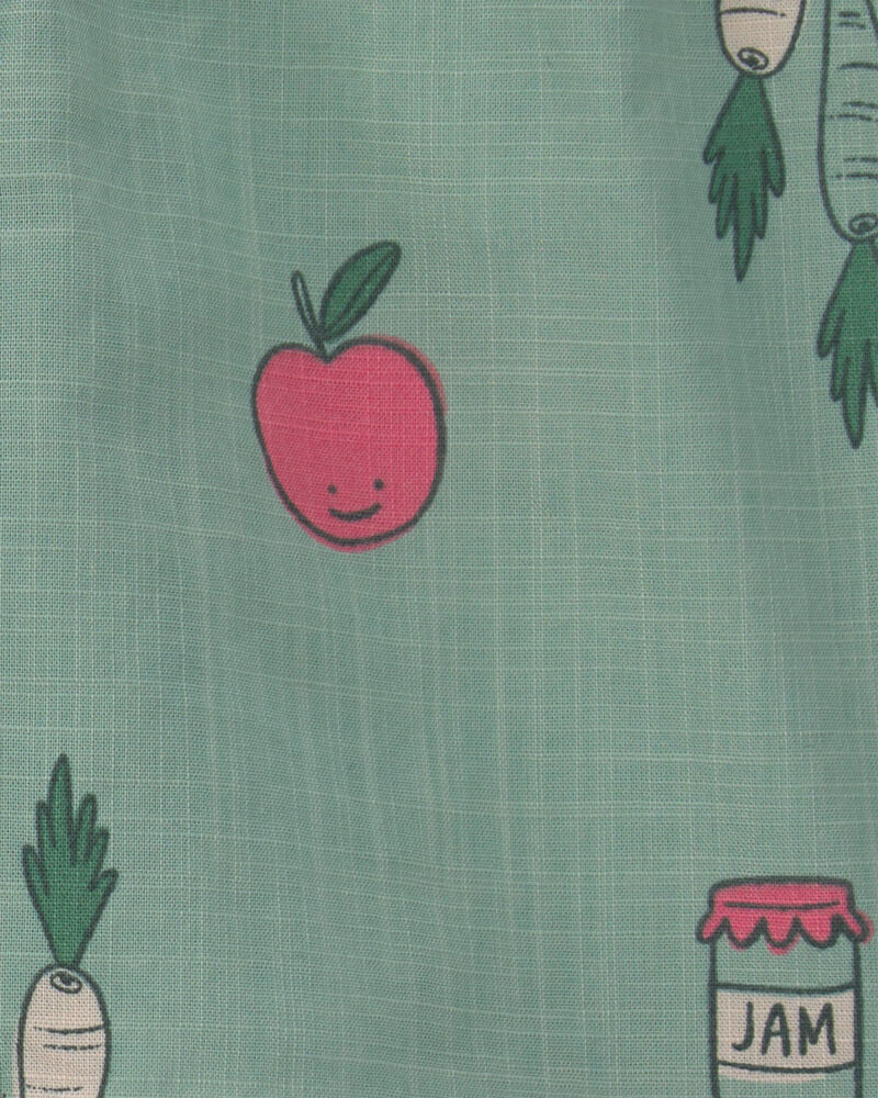 B&eacute;b&eacute; gar&ccedil;on - Short &agrave; motif de fruits et l&eacute;gumes - Vert, image 3 sur 3 diapositives