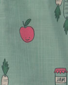 B&eacute;b&eacute; gar&ccedil;on - Short &agrave; motif de fruits et l&eacute;gumes - Vert, image 3 sur 3 diapositives