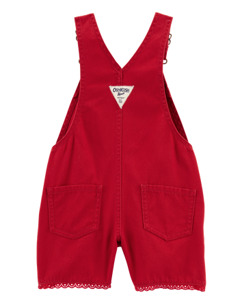 Toddler Twill Eyelet Shortalls, 
