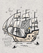 Toddler Pirate Print Snug Fit 4-Piece Pyjamas, image 3 of 4 slides