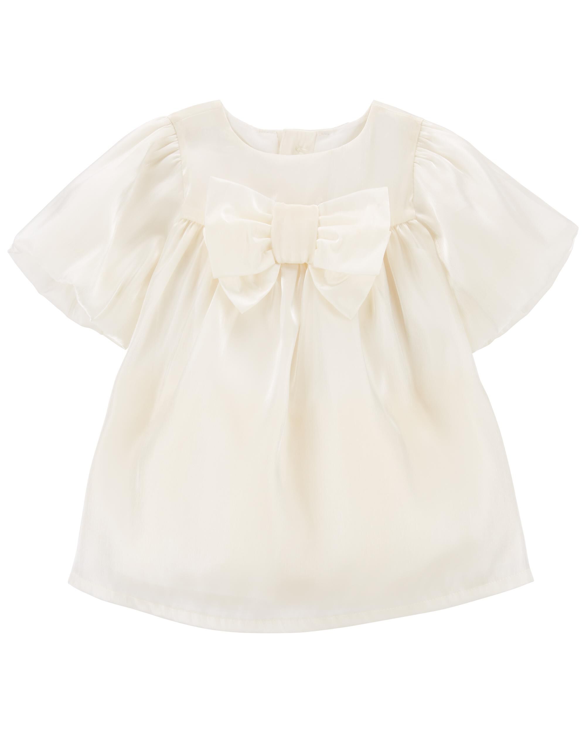 Baby Girls Baby Gold Cream Holiday Bow Dress 12M Carter s