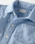 Toddler Boy Organic Cotton Chambray Button-Down Top, image 2 of 4 slides