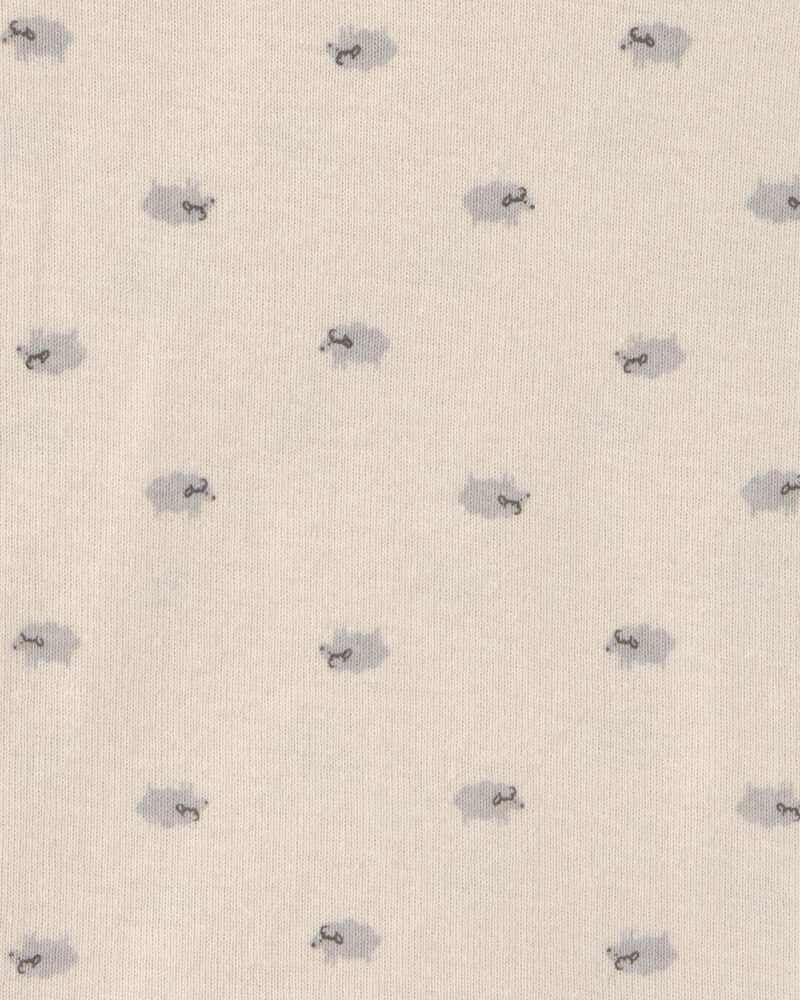 Baby 6-Pack Sheep Long-Sleeve Bodysuits - Grey/White, image 5 of 8 slides