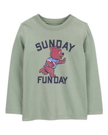 Toddler Sunday Funday Long-Sleeve Graphic Tee, 