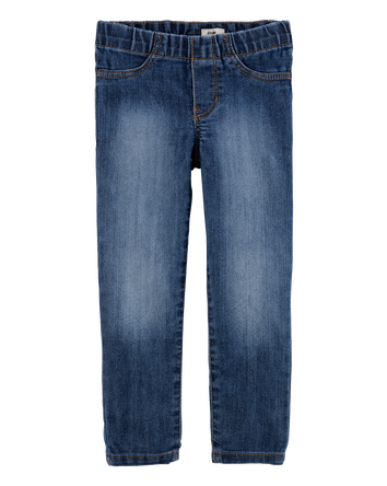 B&eacute;b&eacute; fille - Jeans de coupe fuseau &agrave; d&eacute;lavage fonc&eacute;, 