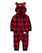 Baby 1-Piece Buffalo Check Jumpsuit, image 1 of 3 slides
