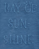 Tout-petit T-shirt à manches courtes imprimé de soleil - Bleu, image 3 sur 4 diapositives