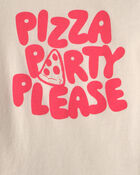 Tout-petit - T-shirt &agrave; imprim&eacute; pizza - Cr&egrave;me, image 2 sur 2 diapositives