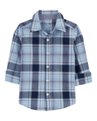 Toddler Plaid Button-Front Shirt, image 1 of 4 slides