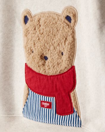 Tout-petit - Pull-over en polaire Bear à manches longues - Beige, 