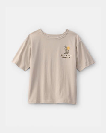 Boys Key West Graphic Tee - Beige, 