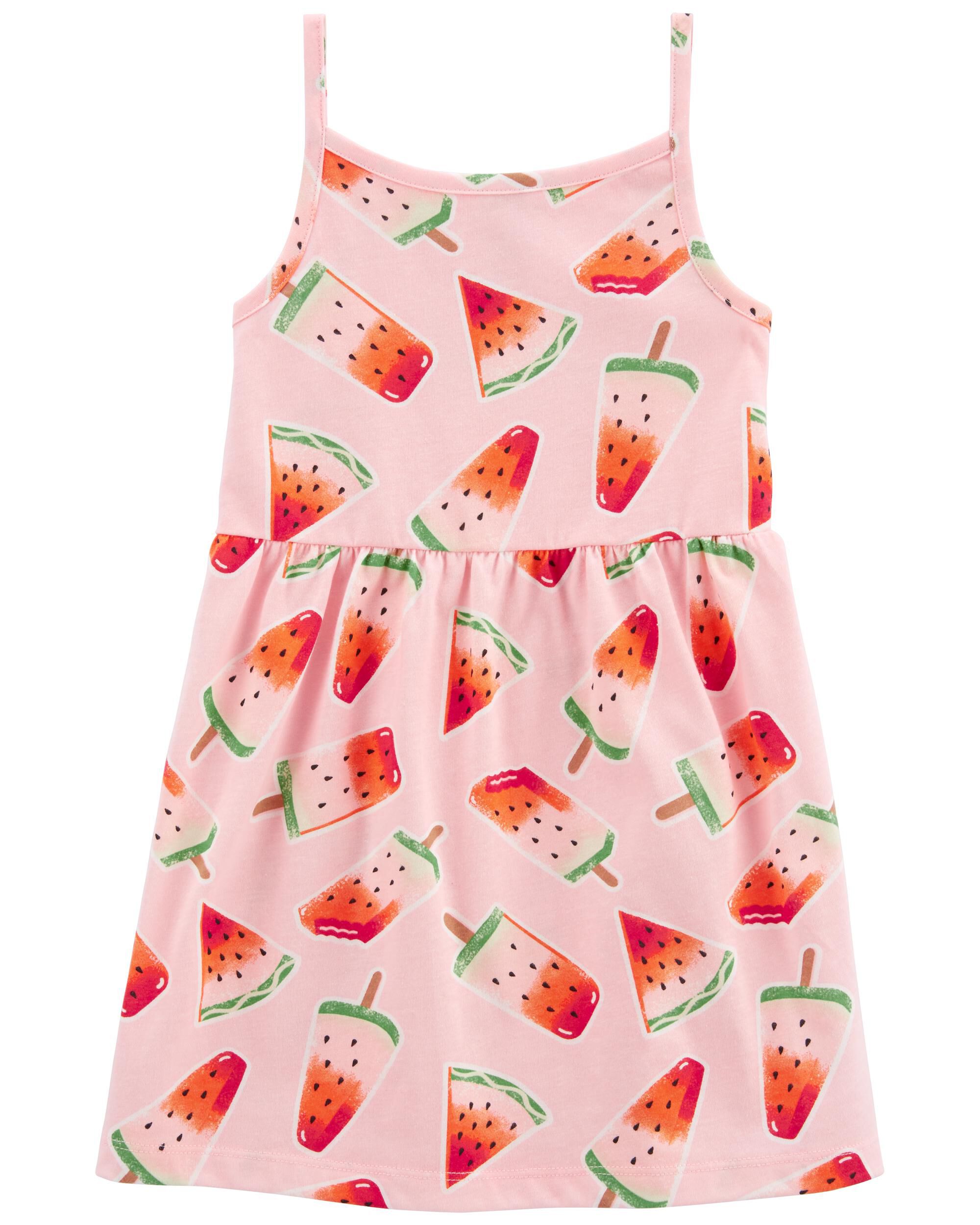 Watermelon Popsicle Jersey Tank Dress