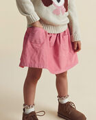 Toddler Girl Bow Corduroy Skort - Pink, image 4 of 7 slides